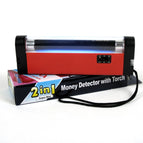 2 in 1 portable UV lamp fake money detector hand-held LED flashlight counterfeit currency detector counterfeit currency bill sec
