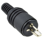 2 pcs 2 pin Black DIN Plug Speaker and HiFi Connector Screw Terminals Connector Power Audio Lamp Signal Plug Adapters