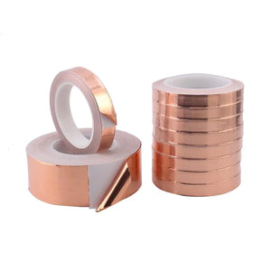20 Meters Single Guide Copper Tape 0.05 Thick Copper Tape Copper Foil Tape Shielding Tape 3mm 4mm 5mm 6mm 7mm 8mm 10mm 12mm 18mm