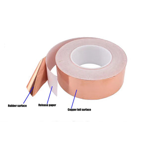 20 Meters Single Guide Copper Tape 0.05 Thick Copper Tape Copper Foil Tape Shielding Tape 3mm 4mm 5mm 6mm 7mm 8mm 10mm 12mm 18mm