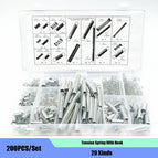 200PCS/Set 20Kinds Tension Spring With Hook Assortment Spare Parts