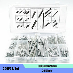 200PCS/Set 20Kinds Tension Spring With Hook Assortment Spare Parts
