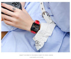 GUOU 8096 Fashion Women Square Bracelet WristWatch Ladies Luxury Quartz Watch Woman Waterproof Clock