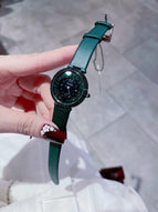 GUOU 8217 New Online Celebrity Tiktok Same Starry Sky Watch Women's Fashion Trend Diamond Inlaid Korean Version Full Diamond Female Watch Students