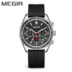 Megir Men's Watch Multifunctional Chronograph Waterproof Large Dial Sports Watch 8105