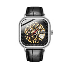 Square Hollow Watch Men's Mechanical Automatic Watch Fashion Men's casual Student Waterproof Watch K-2161A