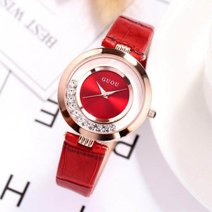 Fashion GUOU 8039 Full Steel Glitter Diamond Ladies Watch Women Watches Women's Watches Gift Clock