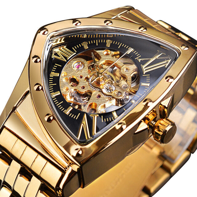 2022 New Forsing Men's Fashion Casual Hollow out Wristwatch Automatic Mechanical Watch