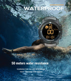 NORTH EDGE smart sports metal watch heart rate waterproof swimming bluetooth watches calorie consumption tactical  male watch.