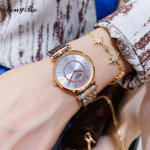 Longbo female watch fashion star live hot elegant quartz watch waterproof office lady watch 83365