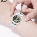 MISSFOX watch Swiss fashion simple temperament diamond luminous stainless steel ladies watch 2890
