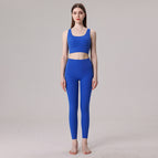 New yoga suit Cross Shoulder Strap Beautiful Back Tank-Top Yoga Clothes Women's Skinny Running fitness Sports Two-Piece set TZ-230322