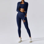 Women yoga suits Outdoor Sports Skinny Yoga Clothes Suit Fitness Clothes High Waist Yoga Clothes Three-Piece Set 8047