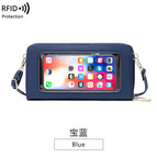 2022 new touch screen mobile phone bag women's single shoulder messenger niche RFID anti-degaussing mobile phone bag Y1665