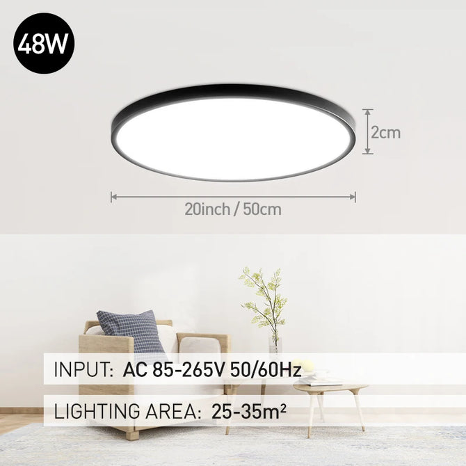 20inch Dimmable Led Ceiling Lamps Smart APP Remote Control Ultra-thin Bedroom Ceiling Lights Panel Light For Living Room Kitchen