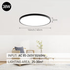 20inch Dimmable Led Ceiling Lamps Smart APP Remote Control Ultra-thin Bedroom Ceiling Lights Panel Light For Living Room Kitchen