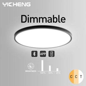 20inch Dimmable Led Ceiling Lamps Smart APP Remote Control Ultra-thin Bedroom Ceiling Lights Panel Light For Living Room Kitchen