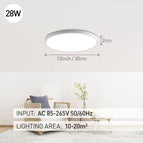 20inch Dimmable Led Ceiling Lamps Smart APP Remote Control Ultra-thin Bedroom Ceiling Lights Panel Light For Living Room Kitchen