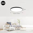 20inch Dimmable Led Ceiling Lamps Smart APP Remote Control Ultra-thin Bedroom Ceiling Lights Panel Light For Living Room Kitchen