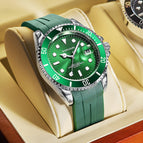 KIMSDUN Green Water Ghost Watch Silicone Men's Watch Fashion Luminous Waterproof Quartz Watch K-1022B SILICON