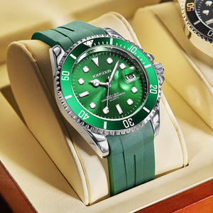 KIMSDUN Green Water Ghost Watch Silicone Men's Watch Fashion Luminous Waterproof Quartz Watch K-1022B SILICON
