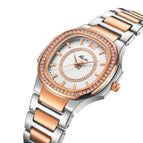 Missfox 2549 popular diamond inlaid leisure fashion women's watch gold waterproof quartz watch women's Casual watch