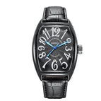 KIMSDUN men's Watch fashion barrel-shaped luminous leather automatic mechanical men's casual watch K-820D