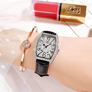 GEDI 12010 Fashion Casual Watch Hot Sale Women Elegant Luxury Diamond Leather Waterproof Ladies Analog Quartz Dress Wristwatch