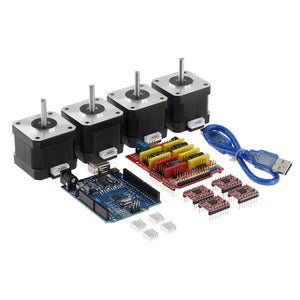 TWO TREES® CNC Shield + UNO R3 Board +4x A4988 Stepper Motor Driver +4x 4401 Stepper Motor Kit for 3D Printer