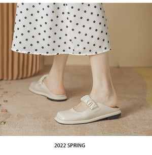 Women's 2022 spring and summer new soft slippers women's gentle sandals women's Muller shoes women's sandals and slippers 132-5