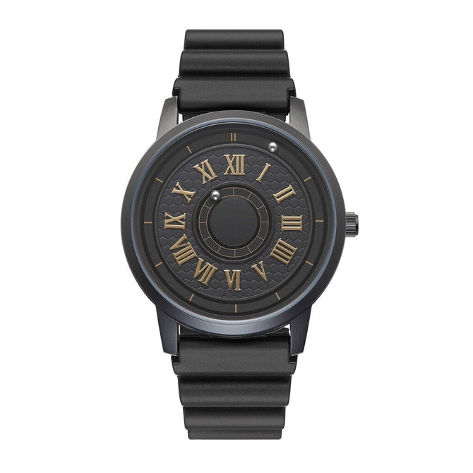 EUTOUR Magnetic Ball Ethnic Style Mechanical Black Technology Male Round Pin Buckle Spiral Watch Crown E040 With box gifts for men watches