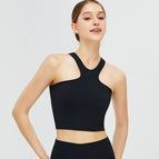New Yoga Vest Women's Halter Bra Short Sports Underwear Tight Yoga running fitness Workout Clothes Top TM0119