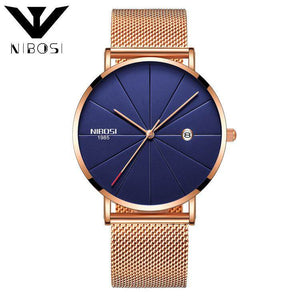 NIBOSI 2321 Ultra Thin Fashion Men Watch Top Luxury Brand Business Quartz Watches Waterproof Sports Watch Men Clock