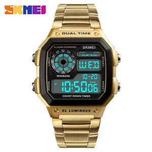 SKMEI 1335 Reloj Deportivo Digital Men Watches 50M Waterproof Sport Watch Sport Stainless Steel Wristwatch
