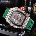 Men's watch Personalized Square Diamond 6-Pin Men's Quartz Watch Richard Starry European Watch Timing 8131