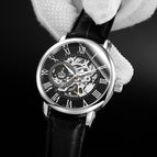 watch men's mechanical watch Roman numeral openwork transparent machinery steel men's watch