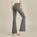 Bell-Bottom Pants Yoga Trousers for Women 2023 Spring and Summer New Casual Pants High Waist Figure Flattering Hip-Lifting Micro-Pull Exercise Workout Pants