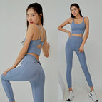 Sports yoga suits women's running beauty back fitness vest sexy professional high-altitude sports running yoga set