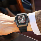 KIMSDUN Miller Quartz Watch Sports Fashion Tonneau Watch Men's business calendar watch K-2103B