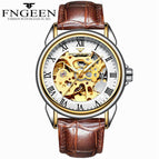 Fngeen Men's Watch Waterproof Fashion Student Men's Watch Double-Sided Hollow Automatic Mechanical Watch 8866