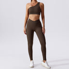 Women yoga suits 2023 new running Sportswear fast drying tight fitness running execise suit women 6921