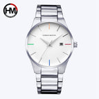 Hannah Martin Original Design Waterproof Tungsten Black Steel Strap Watches Business Calendar Quartz Men's watch HM-17551