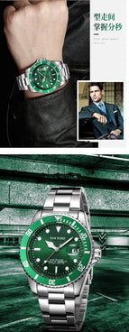 PINTIME Watch Men's Steel Belt Quartz Watch New Business Watch Calendar Causal men watch PT6582