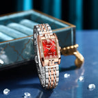 Chenxi New Square Ladies Watch Quartz Calendar Solid Steel Band Waterproof Belt Diamond Fashion Women's Watch CX-315