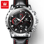 OLEVS men's watch fashion multi-functional calendar luminous men's quartz watch 2873DP