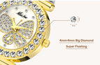 MISSFOX high-end fashion temperament diamond-studded butterfly ladies quartz watch tide 2030