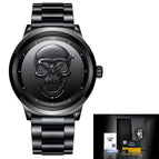 LIGE Simple Skull 3D Men's Waterproof Men's quartz Watch LG9876
