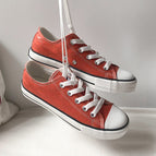 Warrior low collar printed canvas shoes men and women trend dirty orange shoes lovers WXY-A810G
