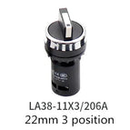 22mm economical LA38-11/206A button switch knob switch emergency stop switch normal open + normal close