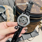 TICTOC Korean version full of diamonds and diamonds ladies watch women's temperament rotating dial women's watch hollow transparent fashion 77023